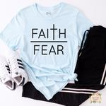 FAITH OVER FEAR WORKOUT T-SHIRT | WOMEN'S UNISEX WORKOUT SHIRTS - Salt and Light Boutique