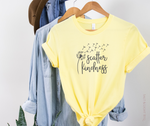 Scatter Kindness yellow Shirt: Faith Based Apparel. Spring Christian Shirts | Salt and Light Boutique