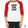 GUARD YOUR HEART MEN'S BASEBALL T-SHIRT - Salt and Light Boutique