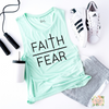 FAITH OVER FEAR WOMEN'S WORKOUT TANK TOP | MUSCLE TANK - Salt and Light Boutique