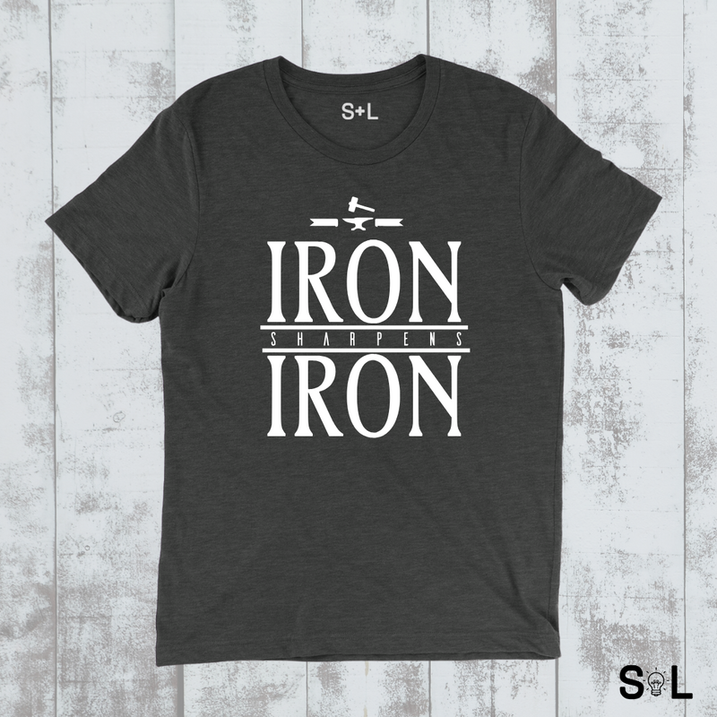 IRON SHARPENS IRON V.2 CHRISTIAN MEN'S T-SHIRT | STRONG AS STEEL COLLECTION - Salt and Light Boutique