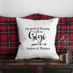 Grandma's Greatest Blessings Personalized Grandma Pillow - Salt and Light Boutique