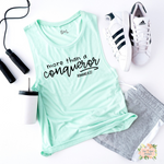 MORE THAN A CONQUEROR WOMEN'S WORKOUT TANK TOP | MUSCLE TANK - Salt and Light Boutique