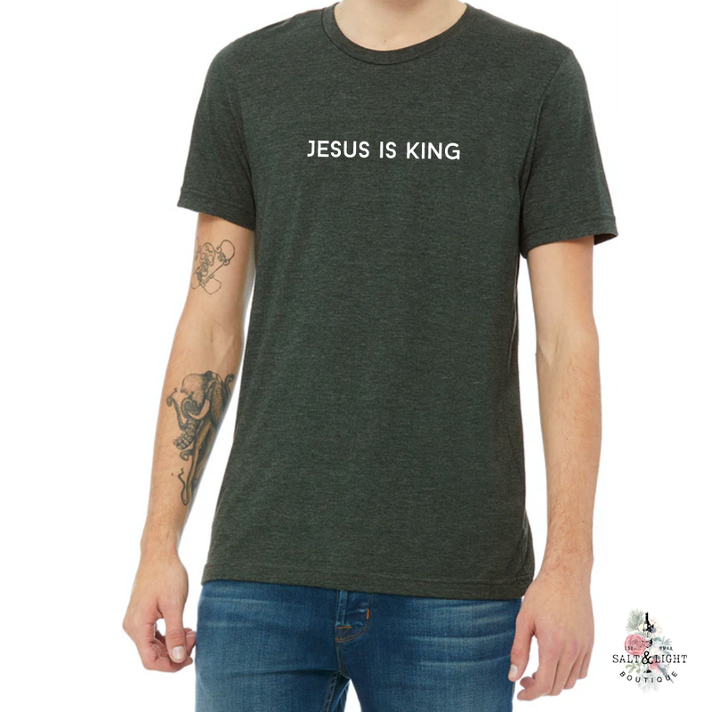 JESUS IS KING MEN'S T-SHIRT - Salt and Light Boutique