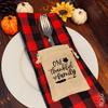 Thankful Family Rustic Thanksgiving Table Decor: Utensil Holder | SLB