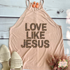 LOVE LIKE JESUS - LEOPARD PRINT | CLOTHED IN GRACE COLLECTION | WOMEN'S HIGH NECK TANK - Salt and Light Boutique