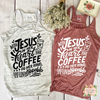 JESUS & COFFEE | WOMEN'S RACERBACK TANK - Salt and Light Boutique