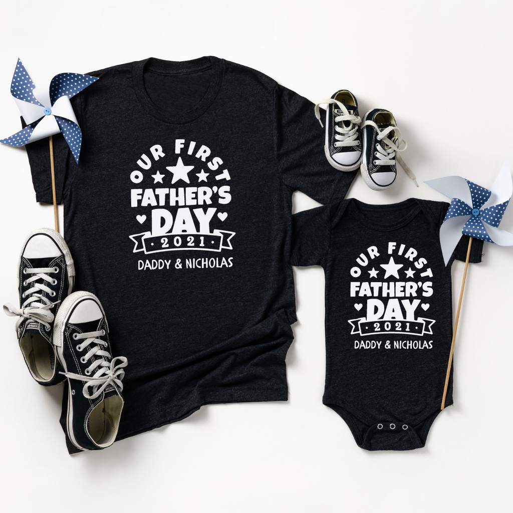 1st Father's Day Matching Shirts for Dad and Baby - SLB