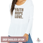 FAITH LOVE HOPE LEOPARD PRINT FALL LONG SLEEVE T SHIRT - Salt and Light Boutique