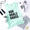 GOD GOALS GRACE WOMEN'S WORKOUT TANK TOP | MUSCLE TANK - Salt and Light Boutique