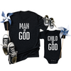 Man of God Child of God Set. Blessed Daddy and Me Matching Shirts for Dad and Baby - SLB