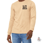 ALL YOU NEED IS JESUS MEN'S LONG SLEEVES T-SHIRT - Salt and Light Boutique