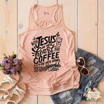 JESUS & COFFEE | WOMEN'S RACERBACK TANK - Salt and Light Boutique
