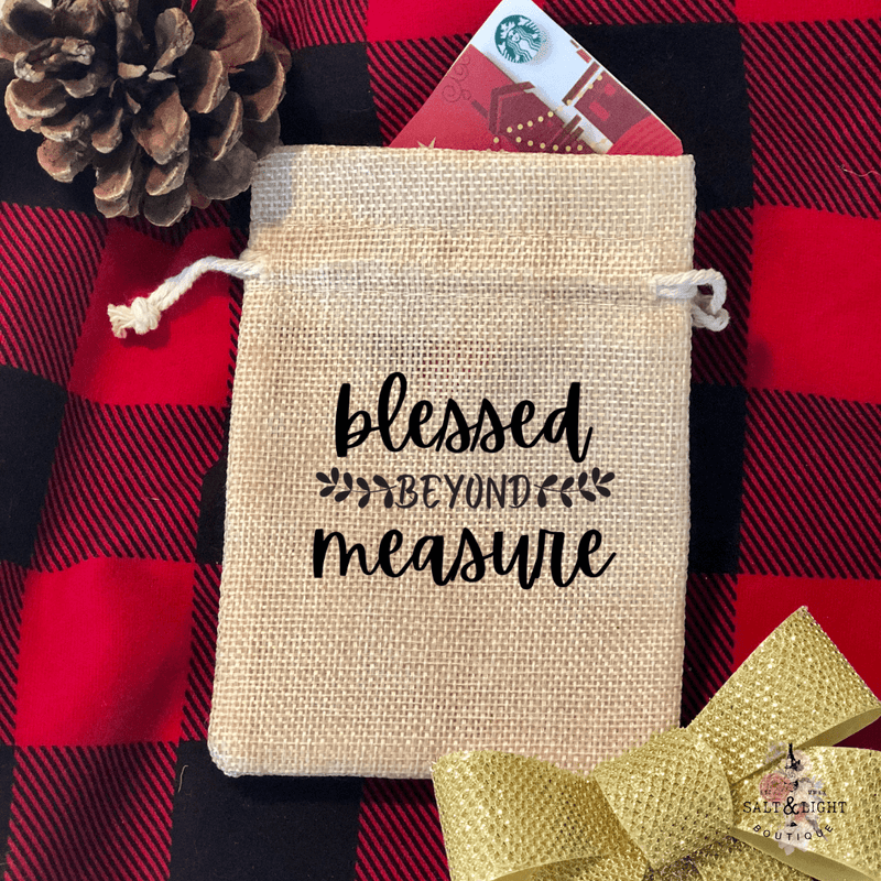 Blessed Beyond Measure | Rustic Thanksgiving Utensil Holder - Salt and Light Boutique