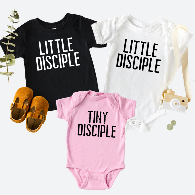 Disciple Maker Little Disicple Set. Blessed Daddy and Me Matching Shirts for Dad and Baby - SLB