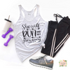SHE WILL RUN AND NOT GROW WEARY WOMEN'S WORKOUT TANK TOP | RACERBACK TANK - Salt and Light Boutique