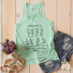 THINK ABOUT SUCH THINGS | WOMEN'S RACERBACK TANK - Salt and Light Boutique