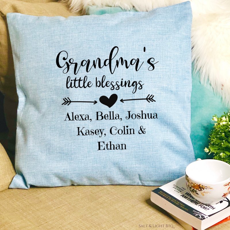 Grandma's Little Blessings Grandma Pillow - Salt and Light Boutique