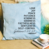 Fruits of the Spirt Christian Pillows | Colored Pillows - Salt and Light Boutique