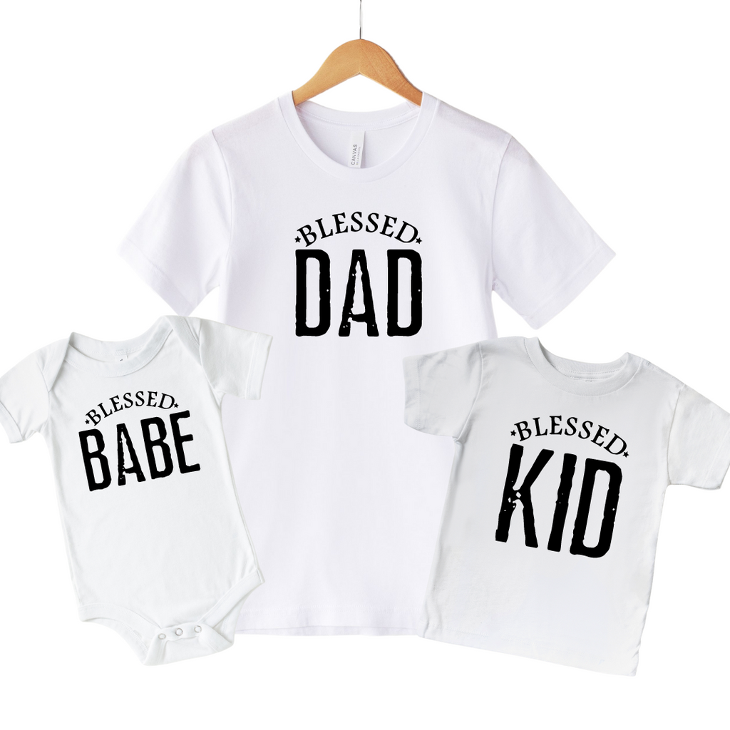 Blessed Daddy and Me Matching Shirts for Dad and Baby - SLB