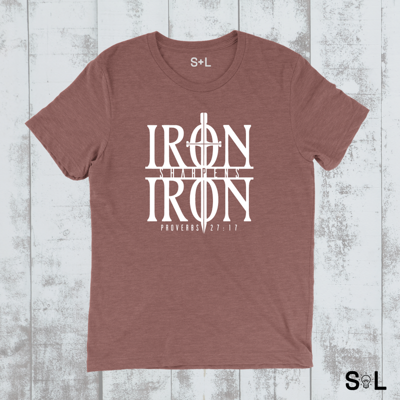 IRON SHARPENS IRON V.4 CHRISTIAN MEN'S T-SHIRT | STRONG AS STEEL COLLECTION - Salt and Light Boutique