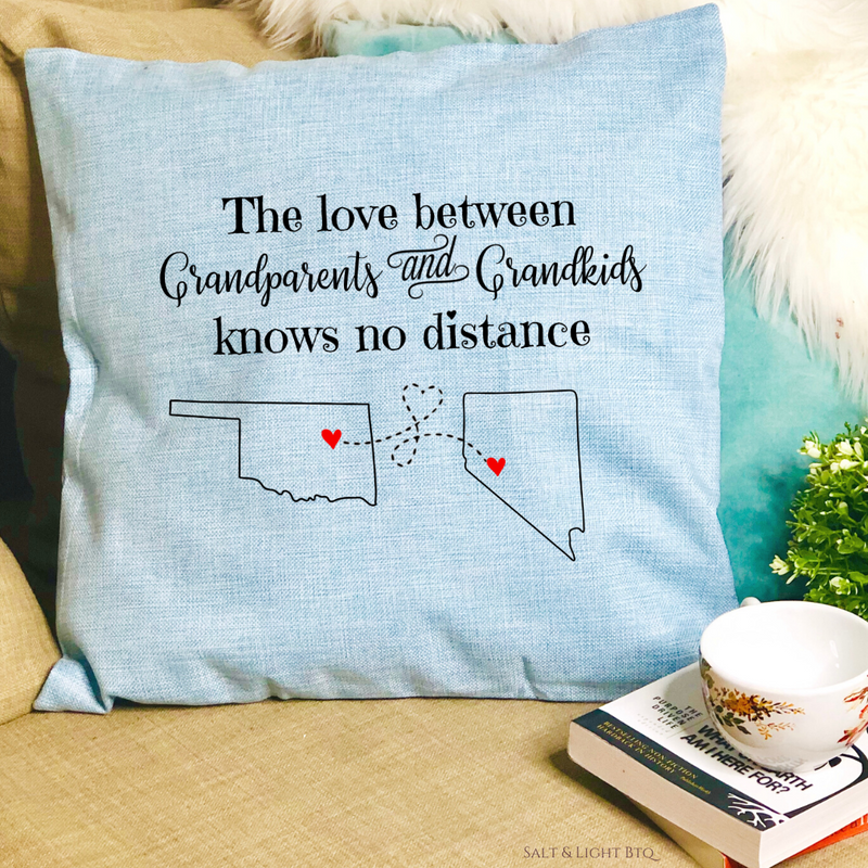 The love between grandparents grandkids PERSONALIZED Grandma Pillow
