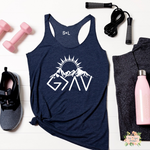 GOD IS GREATER THAN THE HIGHS AND LOWS WOMEN'S WORKOUT TANK TOP | RACERBACK TANK - Salt and Light Boutique