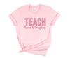 Teach Love Inspire Teacher Shirts - Leopard