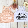 SHE IS STRONG | WOMEN'S RACERBACK TANK - Salt and Light Boutique