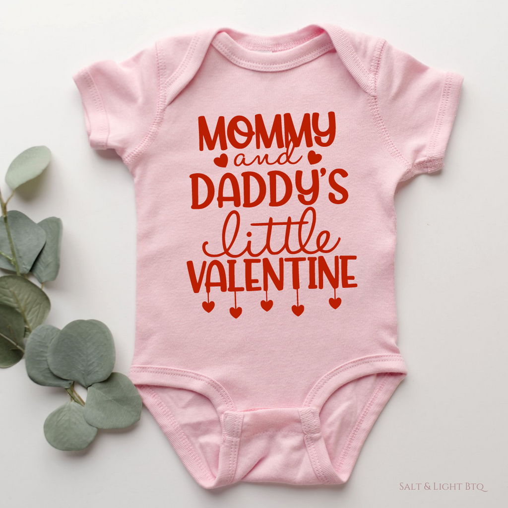 Mommy And Daddy's Little Valentine Kids Shirt
