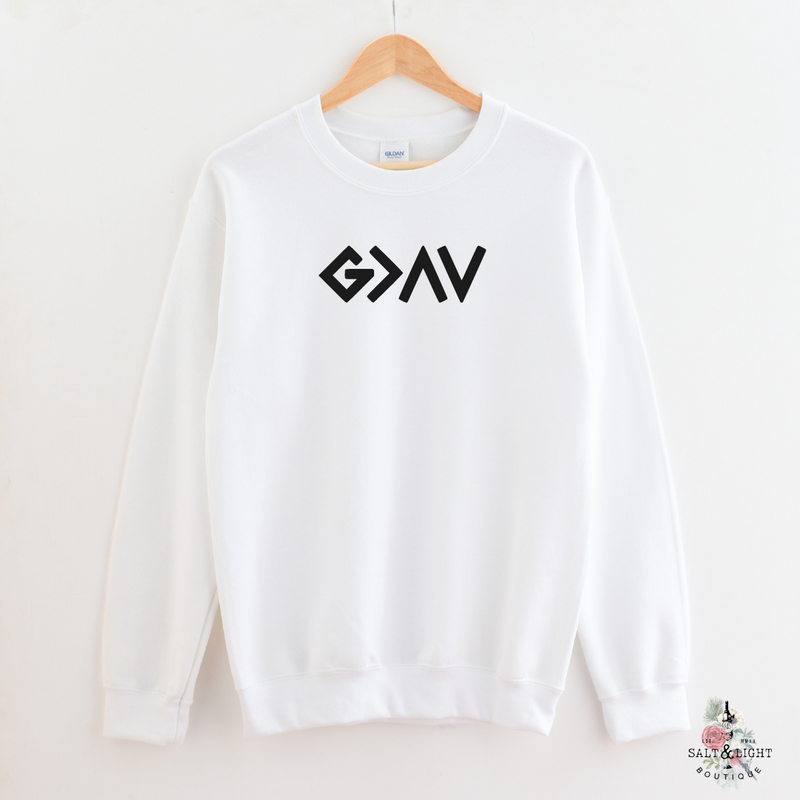 GOD IS GREATER THAN THE HIGHS AND LOWS MEN'S SWEATSHIRT - Salt and Light Boutique