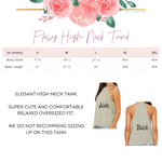 BLESSED - FLORAL CROSS | CLOTHED IN GRACE COLLECTION | WOMEN'S HIGH NECK TANK - Salt and Light Boutique