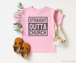 Straight outta Church Tee. Funny Christian Kids Shirts: Faith Based Tees |  Salt & Light Boutique