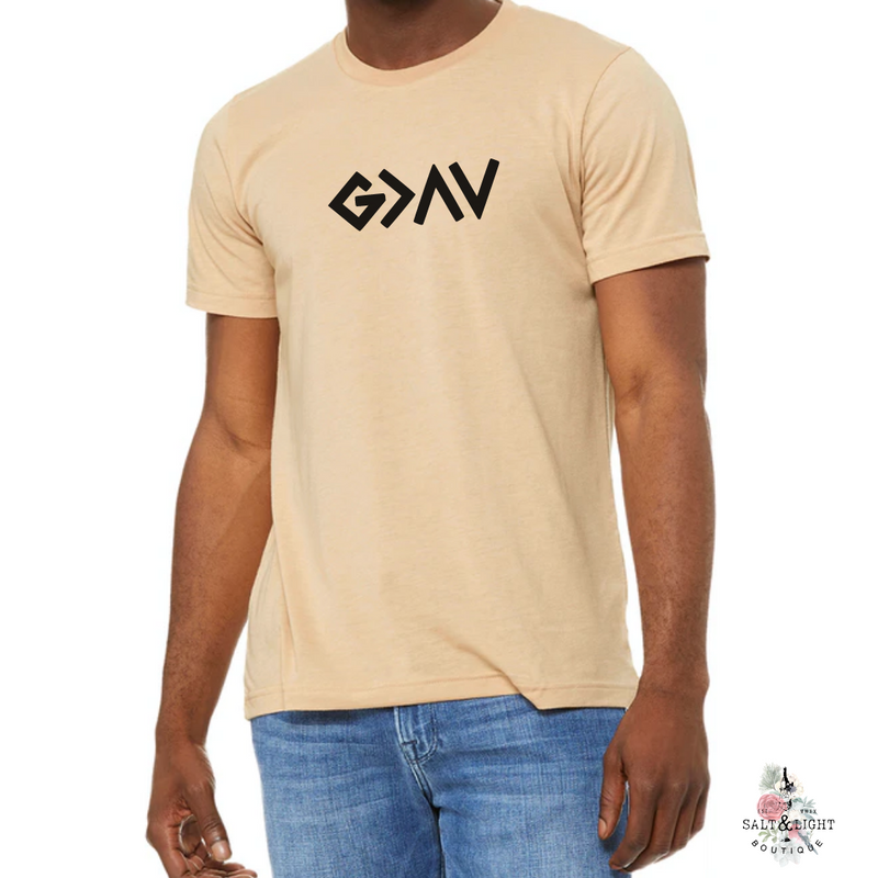 GOD IS GREATER THAN THE HIGHS AND LOWS MEN'S T-SHIRT - Salt and Light Boutique