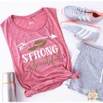STRONG IS BEAUTIFUL WOMEN'S WORKOUT TANK TOP | MUSCLE TANK - Salt and Light Boutique