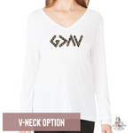 GOD IS GREATER THAN THE HIGHS AND LOWS - LEOPARD PRINT LONG SLEEVE T SHIRT - Salt and Light Boutique