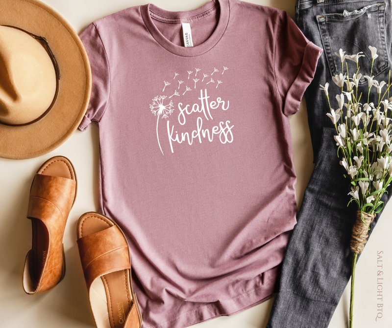 Scatter Kindness Shirt: Faith Based Apparel. Spring Christian Shirts | Salt and Light Boutique