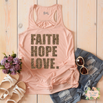 FAITH HOPE LOVE | WOMEN'S RACERBACK TANK - Salt and Light Boutique