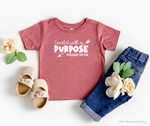 Created with a purpose Tee. Christian Toddler Shirts: Kids Faith Based Tees |  Salt & Light Boutique