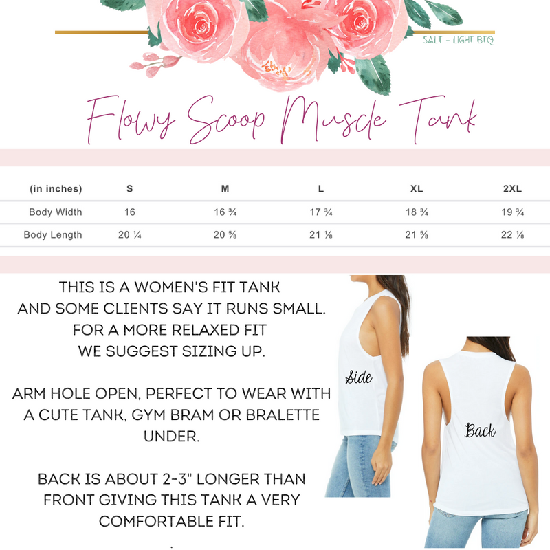 FLORAL KINDNESS WOMEN'S WORKOUT TANK TOP | MUSCLE TANK - Salt and Light Boutique