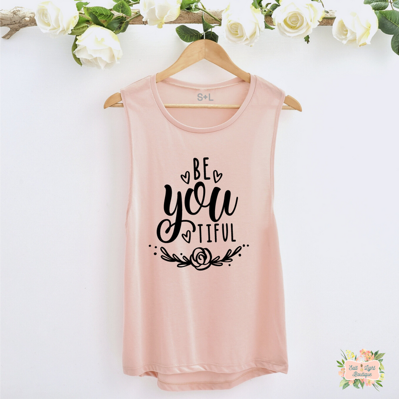 BE.YOU.TIFUL | WOMEN'S MUSCLE TANK TOP - Salt and Light Boutique