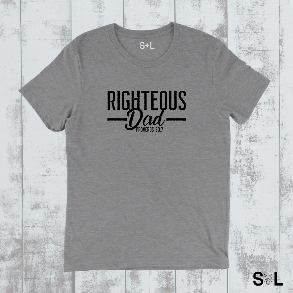 RIGHTEOUS DAD CHRISTIAN MEN'S T-SHIRT | STRONG DAD COLLECTION - Salt and Light Boutique