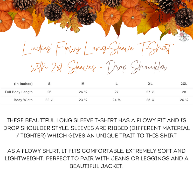 CONSIDER THE WILDFLOWERS FALL LONG SLEEVE T SHIRT - Salt and Light Boutique