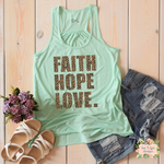 FAITH HOPE LOVE | WOMEN'S RACERBACK TANK - Salt and Light Boutique