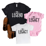 Legend Legacy Daddy and Me Matching Shirts for Dad and Baby - SLB