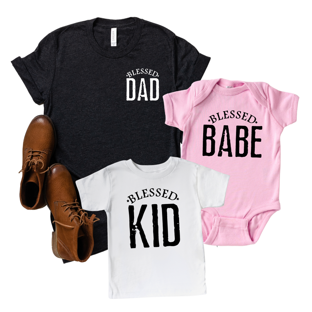 Blessed To Be Her Dad, Blessed To Be His Daughter, Matching Daddy and Me  Shirts