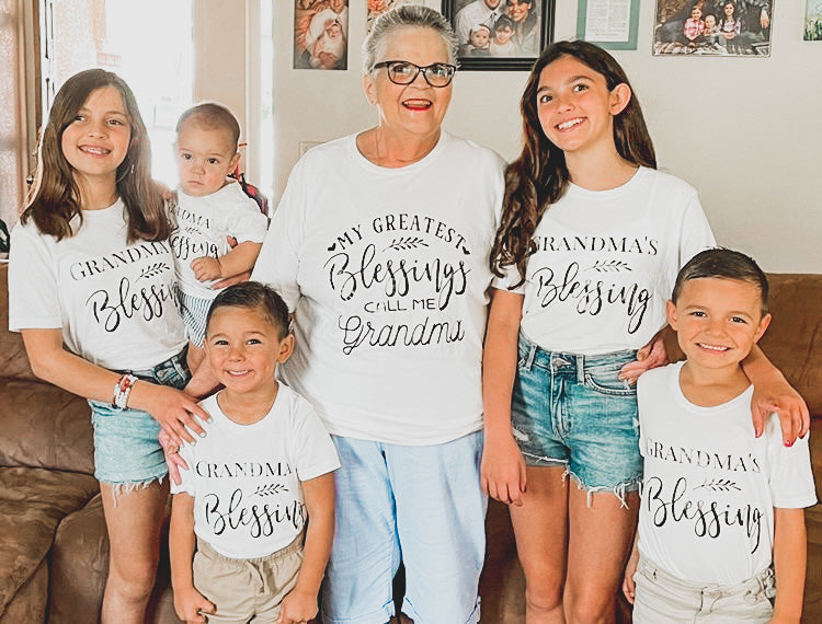 Blessed Grandma and Grandma's Blessing Faith Based Grandma and Me Shirts: Salt and Light Btq