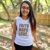 FAITH LOVE PRAY - LEOPARD PRINT | WOMEN'S MUSCLE TANK TOP - Salt and Light Boutique