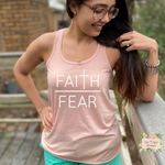FAITH OVER FEAR | WOMEN'S RACERBACK TANK - Salt and Light Boutique