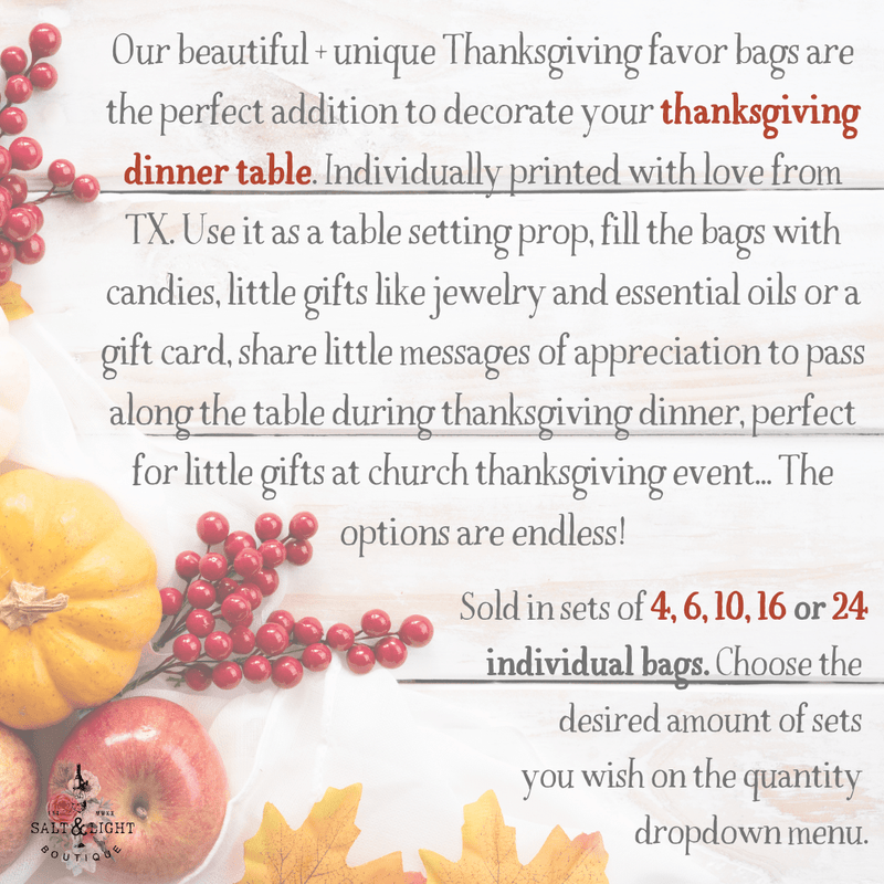 Happy Thanksgiving Table Decor | Thankful for You - Salt and Light Boutique